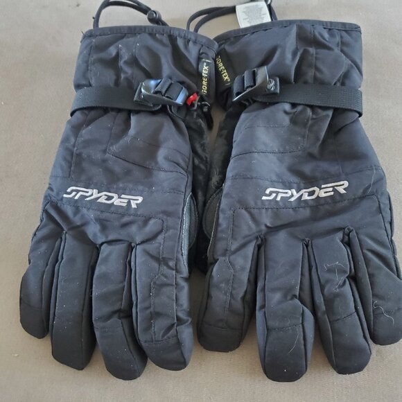Spyder Mens Gore-Tex Insulated Winter Gloves L Black Nylon Waterproof - Picture 1 of 8